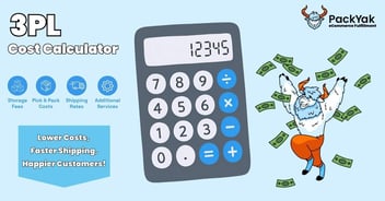 3PL cost calculator for PackYak eCommerce Order Fulfillment
